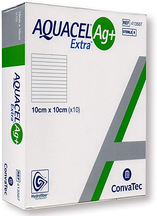 Aquacel AG+ Extra 10cm x 10cm 413567 10 PK