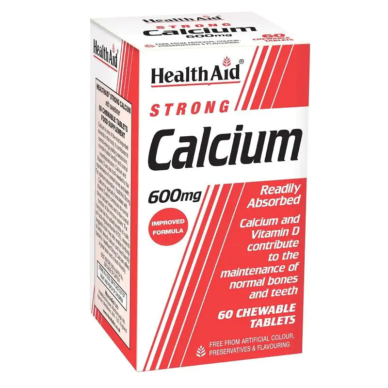 Health Aid Calcium 600mg Chewable Tabs 60 Image