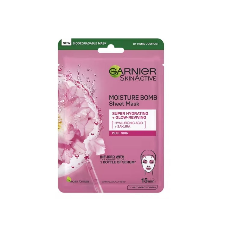 Garnier Moisture Bomb Sakura Hydrating Sheet Mask Image