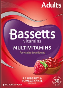 Bassetts Adults Chewable Multivitamins Raspberry & Pomegranate