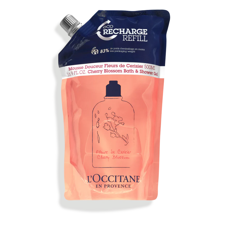 L'Occitane Fleurs De Cerisier Bath & Shower Refill 500ml Image