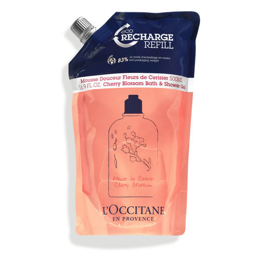 L'Occitane Fleurs De Cerisier Bath & Shower Refill 500ml