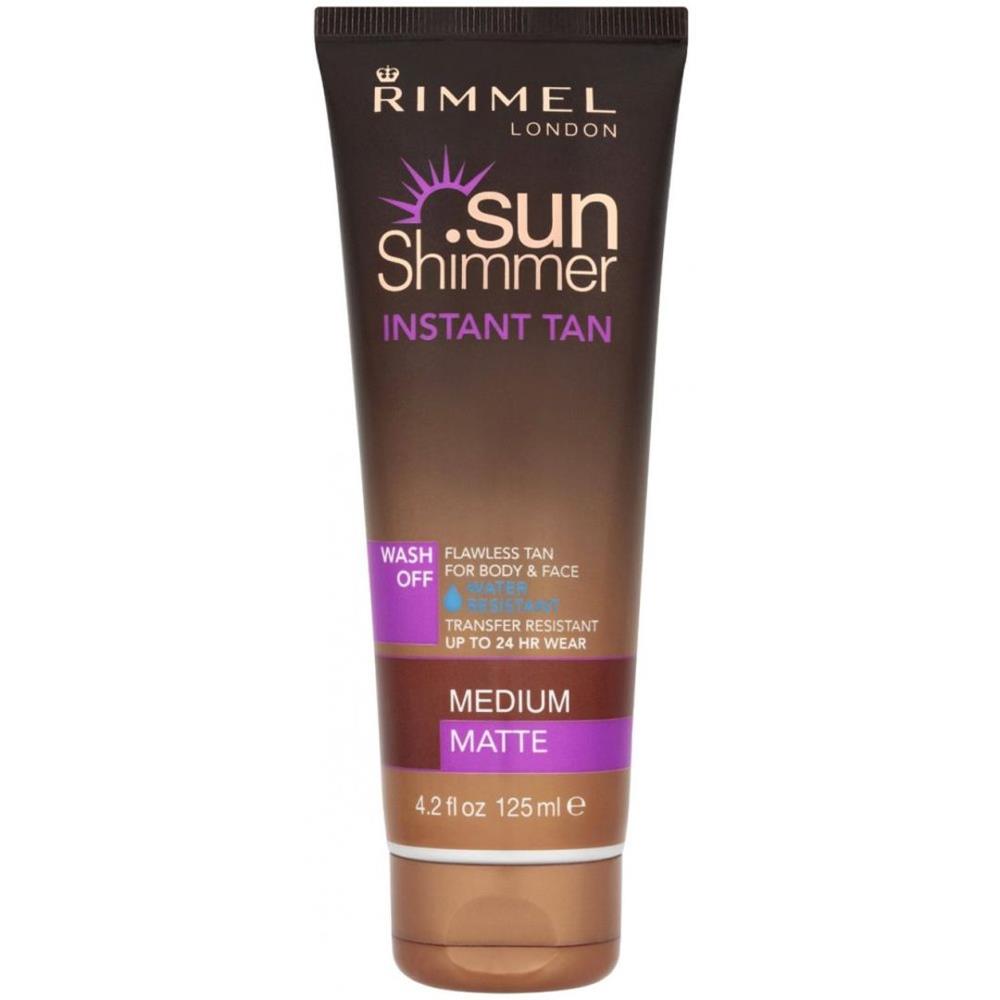 Rimmel Sun-Shimmer Water Resistant Instant Tan - Medium Matte 125ml Image