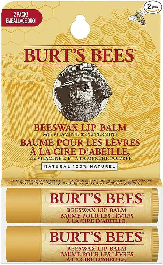 Burts Bees Beeswax Blister Twin Pack