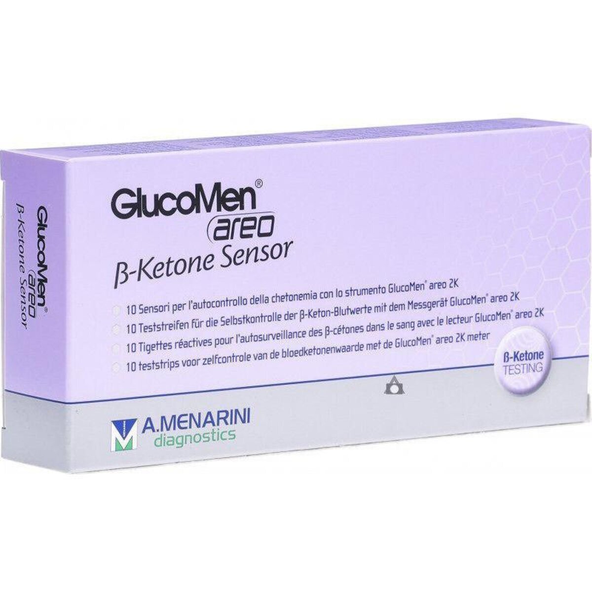 GlucoMen Areo Ketone Sensor Testing Strips 48106 10
