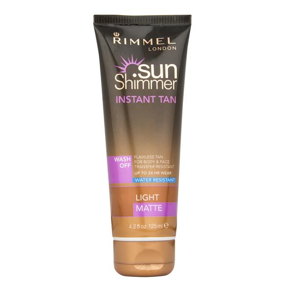 Rimmel Sun-Shimmer Water Resistant Instant Tan - Light Matte 125ml Image