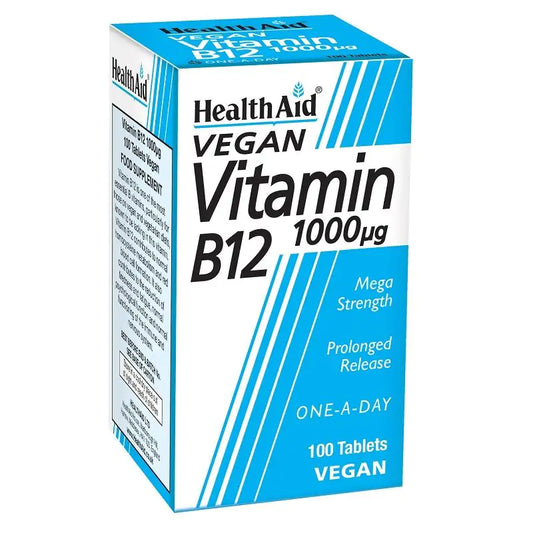 Health Aid Vitamin B12 1000ug Prolonged Release Tabs 100