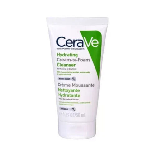 CeraVe Hydrating Cream-To-Foam Cleanser 50ml Image