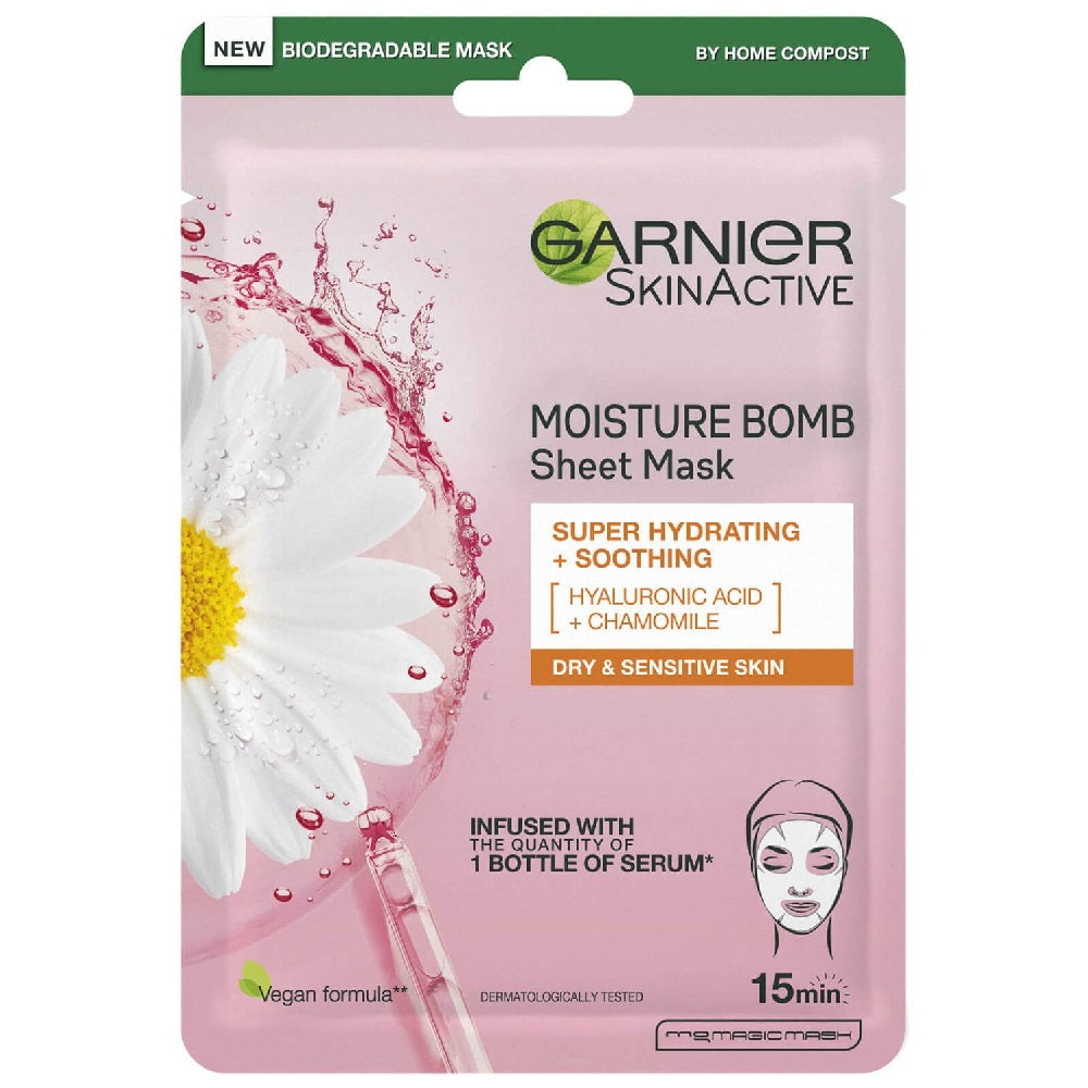 Garnier Moisture Bomb Chamomile Hydrating Face Sheet Mask Image