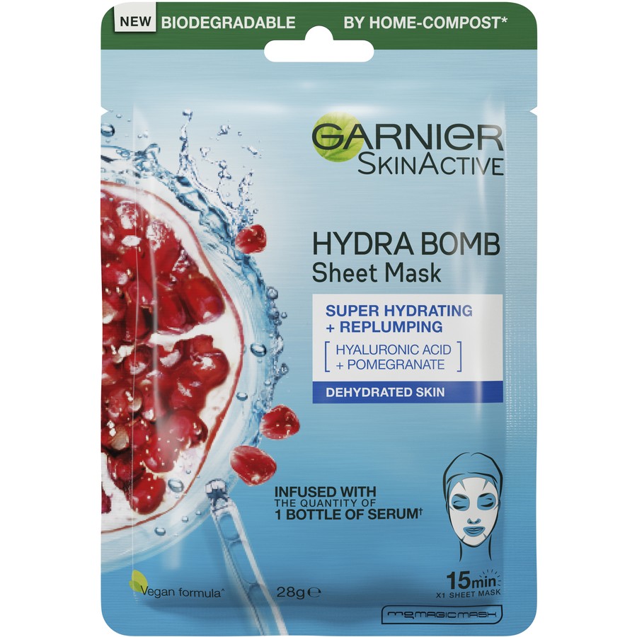 Garnier Moisture Bomb Pomegranate Hydrating Face Sheet Mask Image