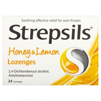 Strepsils Lozenges Honey & Lemon Pack of 24