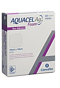 Aquacel AG Foam Non-Adhesive 10X10cm 420642 10 (single pack) Image