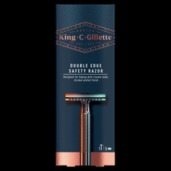 King C Gillette Double Edge Razor & 5 Blades Image