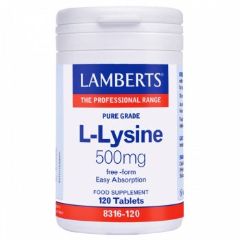 Lamberts L-Lysine 500mg Tablets Image